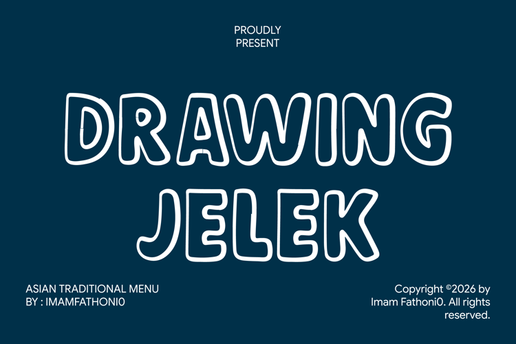 Preview of Drawing Jelek Font