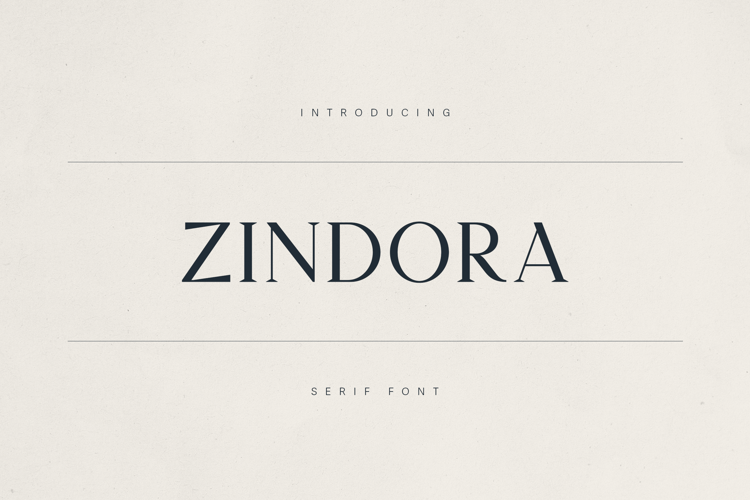 Preview of Zindora Font