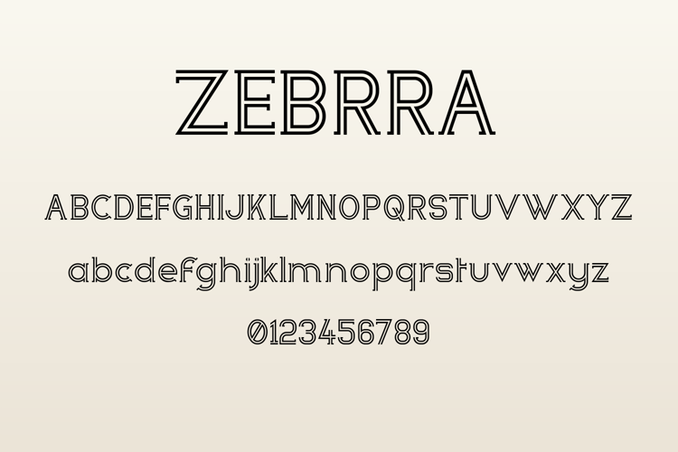 Preview of Zebrra Font