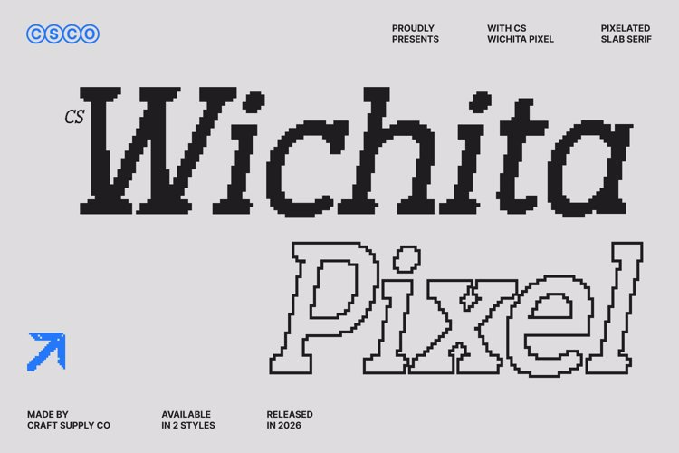 Preview of CS Wichita Pixel Font