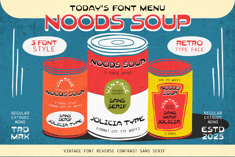 Preview of Noods Soup Font