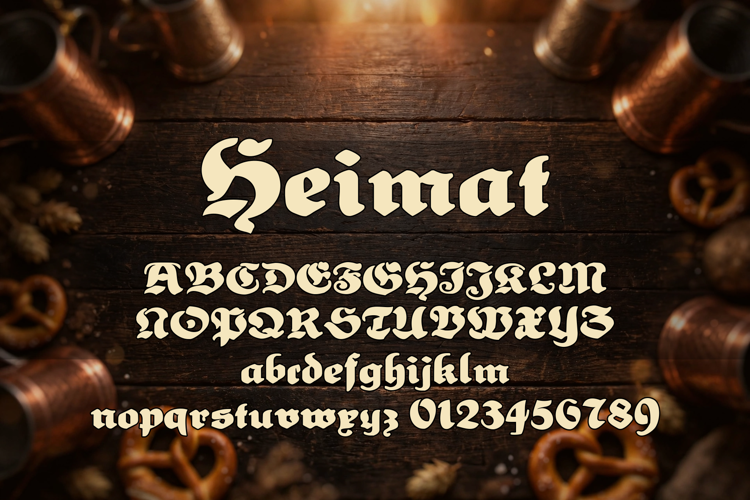 Preview of Heimat Font