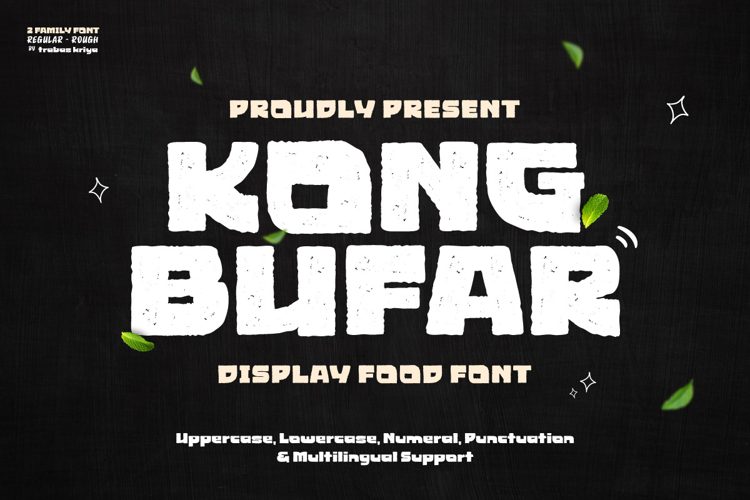 Preview of KONG BUFAR Rough Font