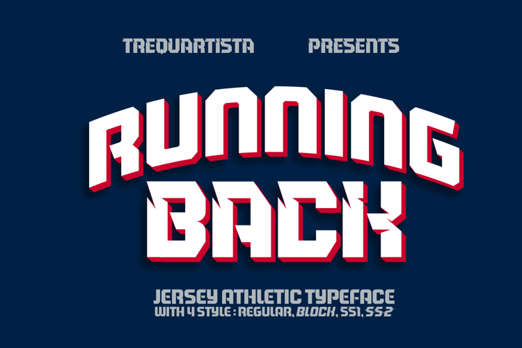 Running Back Block Font