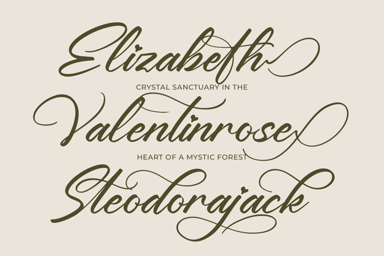Preview of Yeliska Dasmithe VERSION Font