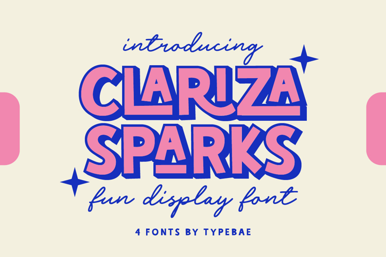 Preview of Clariza Sparks Font