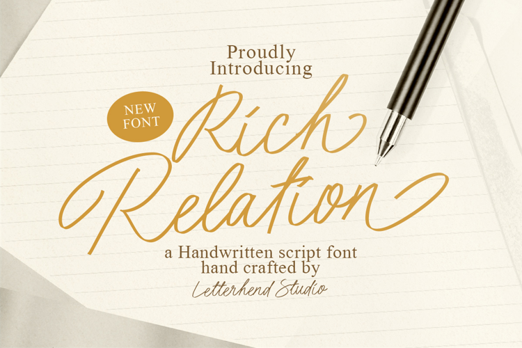 Preview of Rich Relation Font