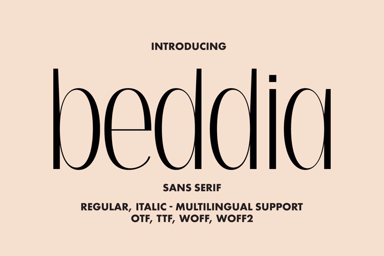 Preview of Beddia Font