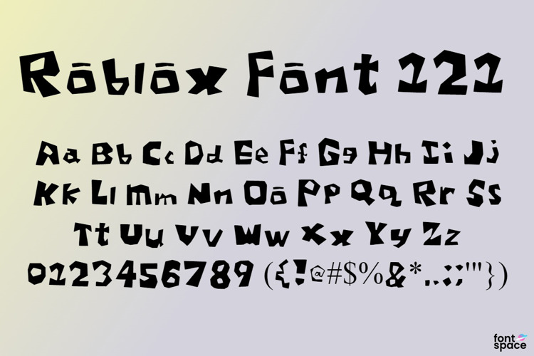 Roblox Font 121
