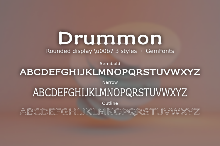 Preview of Drummon Font