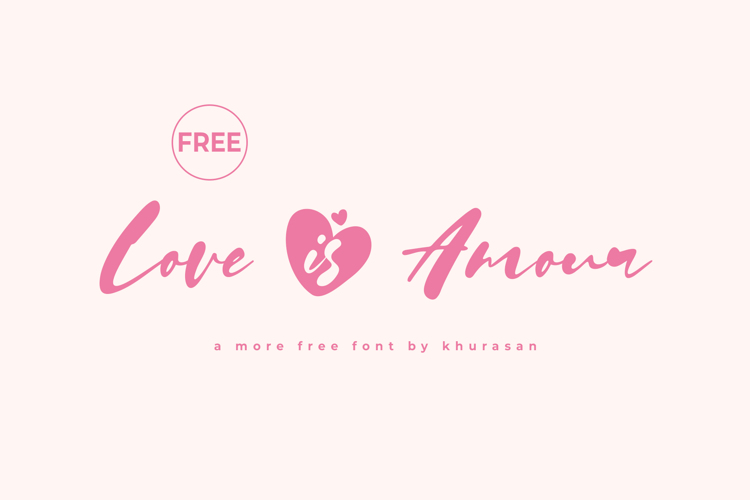 Preview of Love Is Amour Font