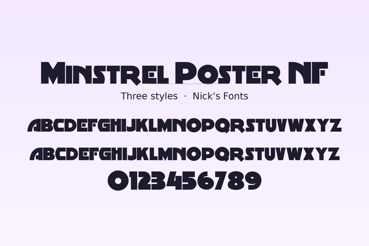 Preview of Minstrel Poster NF Font