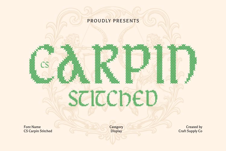 Preview of CS Carpin Stitched Font