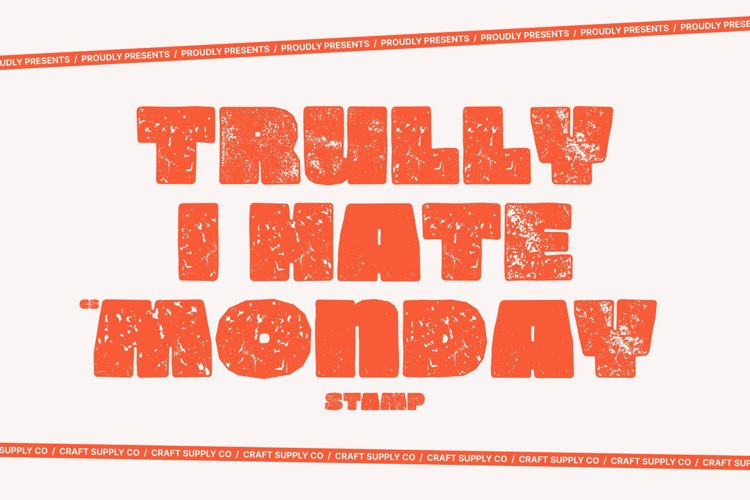 Preview of CS Monday Stamp Font