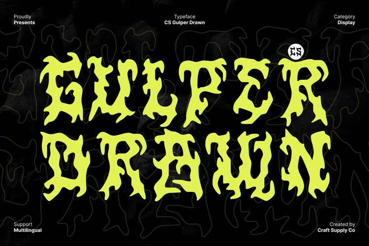 Preview of CS Gulper Drawn Font
