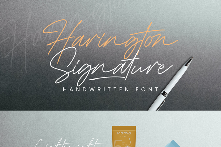 Preview of Harington Signature Font