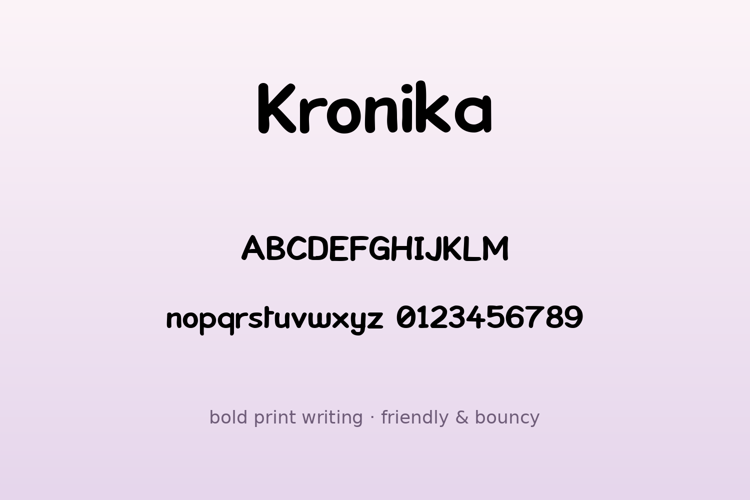 Preview of Kronika Font