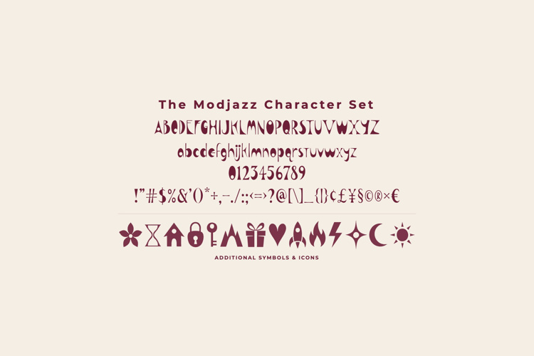 Preview of Modjazz Font