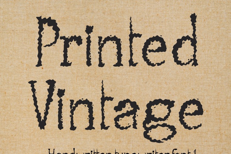 Preview of Printed Vintage Font