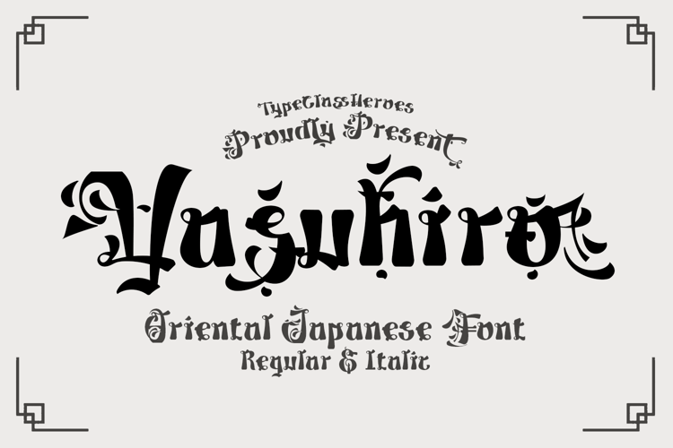 Preview of Yasuhiro - Japan Font