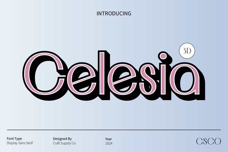 Celesia 3D Font