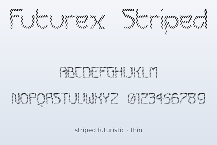Preview of Futurex Striped Font