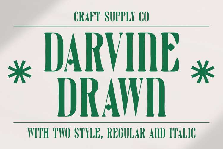 Darvine Drawn Font