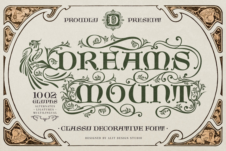 Preview of Dreams Mount Font