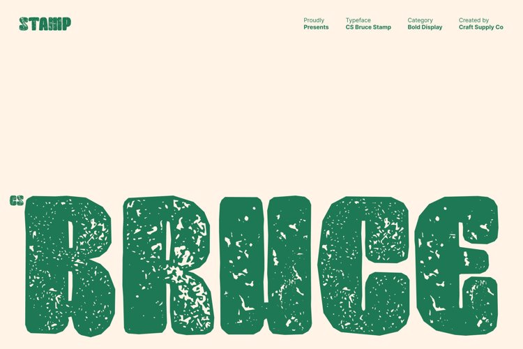 Preview of CS Bruce Stamp Font