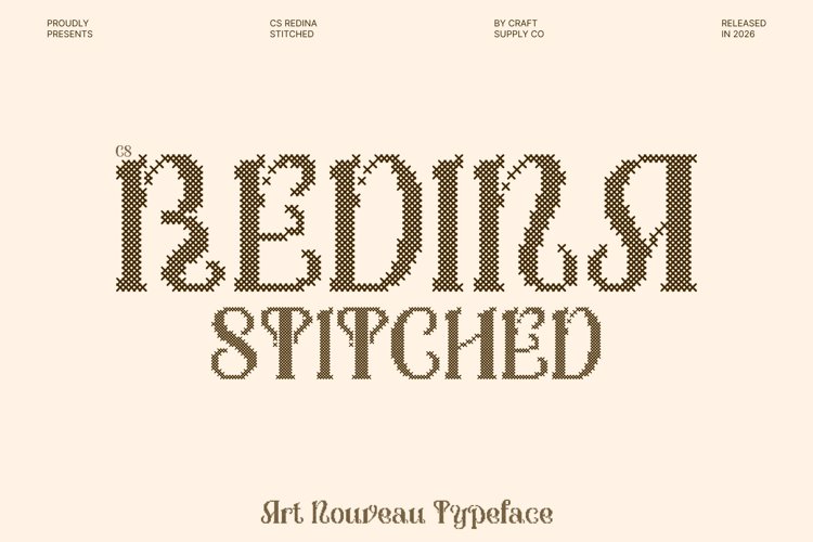 Preview of CS Redina Stitched Font
