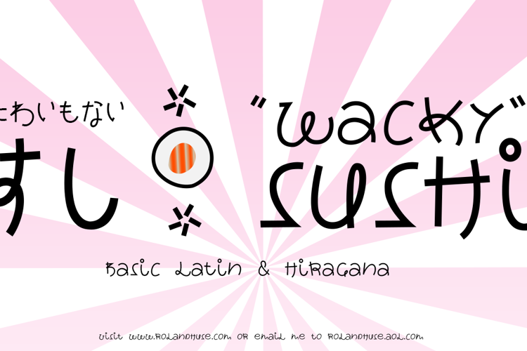 wacky sushi Font