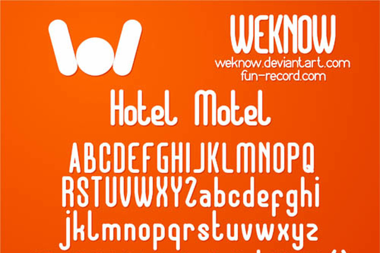 Hotel Motel Font