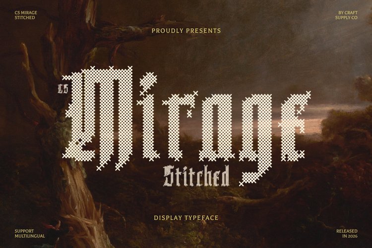 Preview of CS Mirage Stitched Font