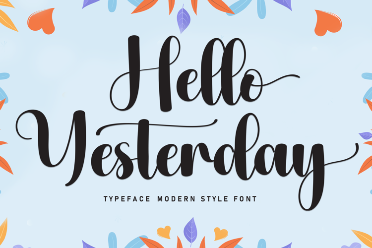 Preview of Hello Yesterday Font