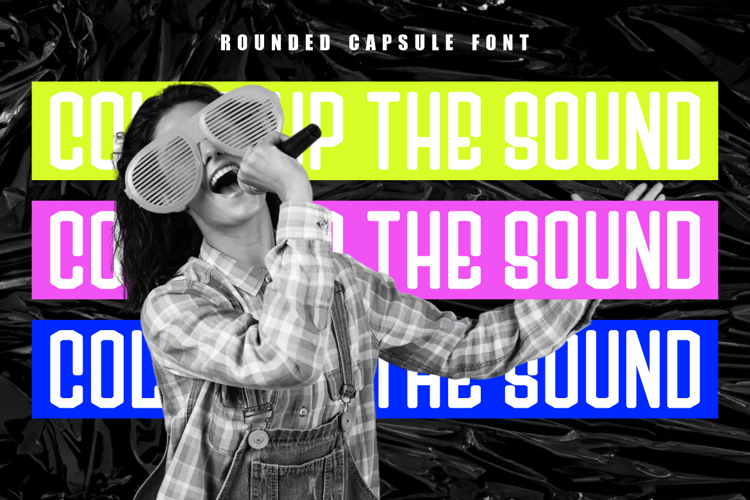 Preview of Rounded Capsule Font