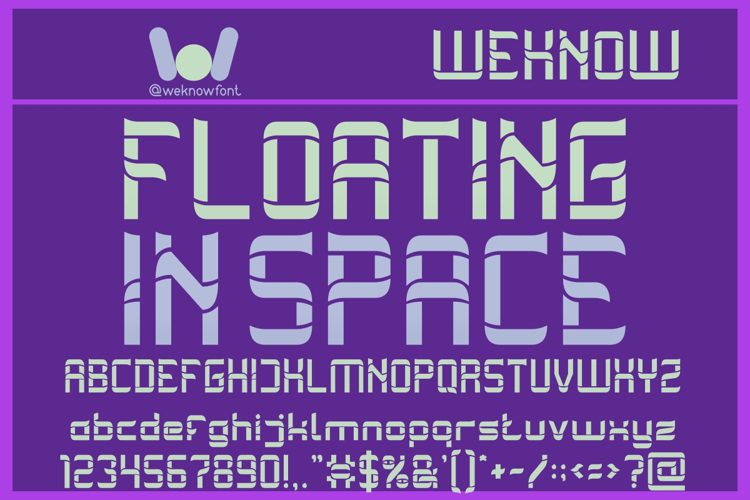 FLOATING ON SPACE Font