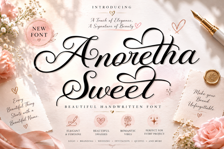 Preview of Anoretha Sweet Font