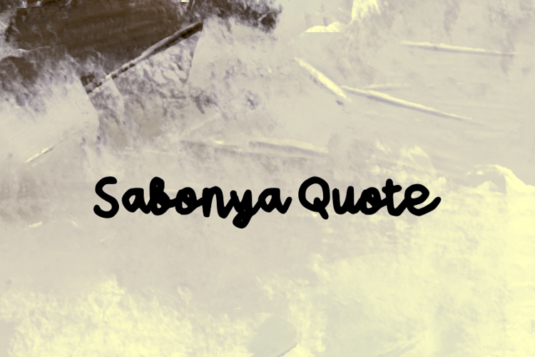 s Sabonya Quote Font