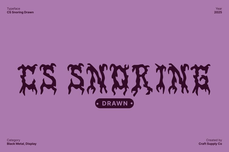 Preview of CS Snoring Drawn Font