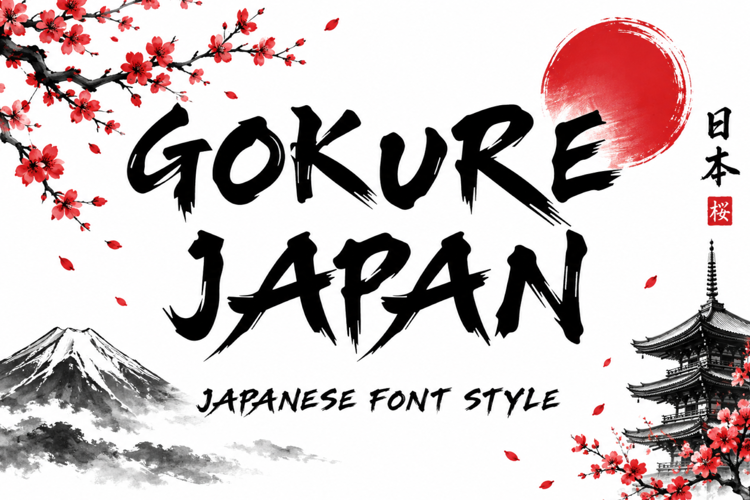 Preview of Gokure Japan Font