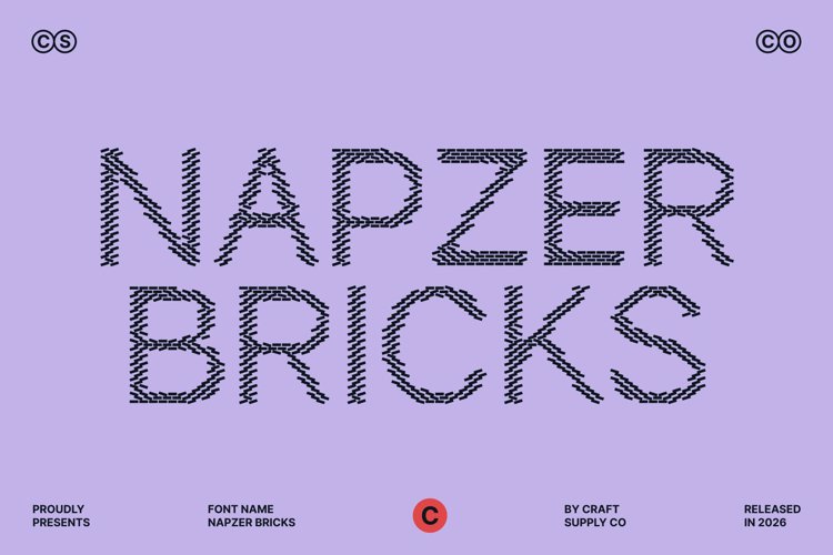 Preview of Napzer Bricks Font