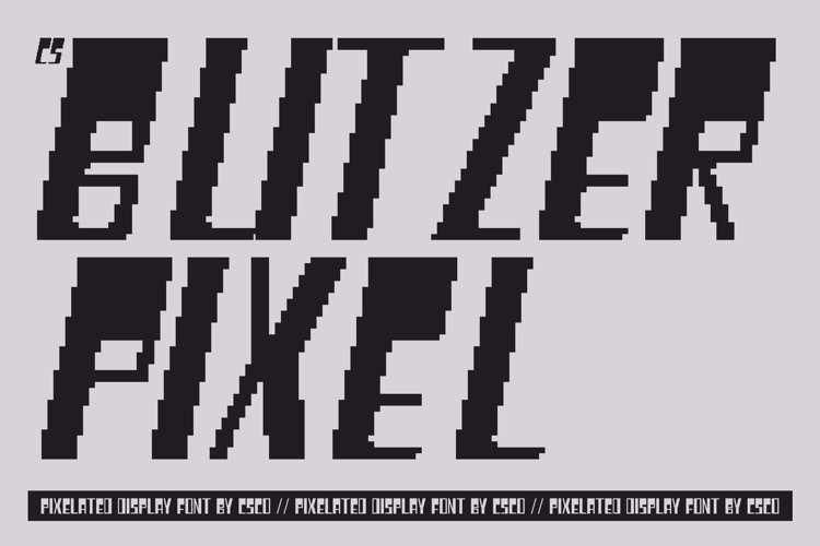 Preview of CS Blitzer Pixel Font