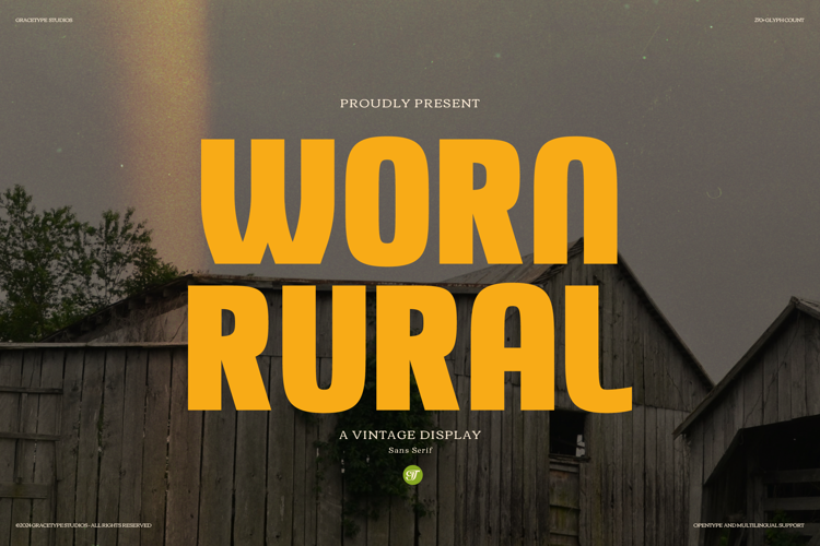 Preview of Worn Rural Font