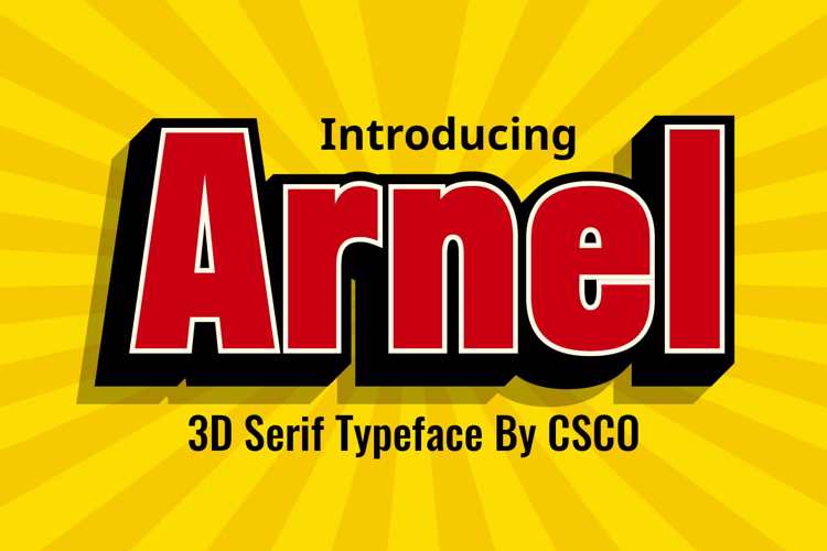 Arnel 3D Font