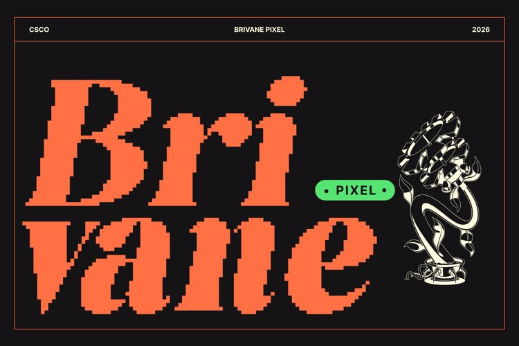 Preview of Brivane Pixel Font