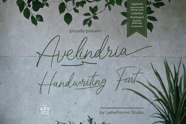 Preview of avelindria Font