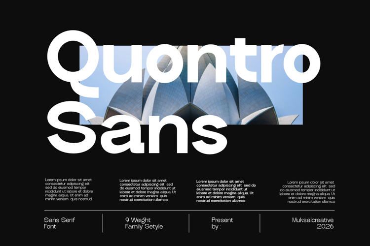 Preview of Quantro Sans Med Font
