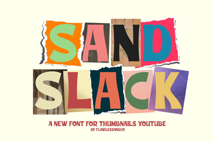 SAND SLACK - Thumbnails Font