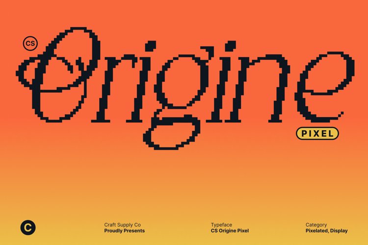 Preview of CS Origine Pixel Font