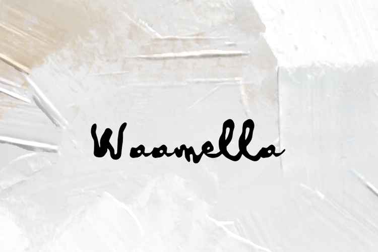 Preview of w Waamella Font